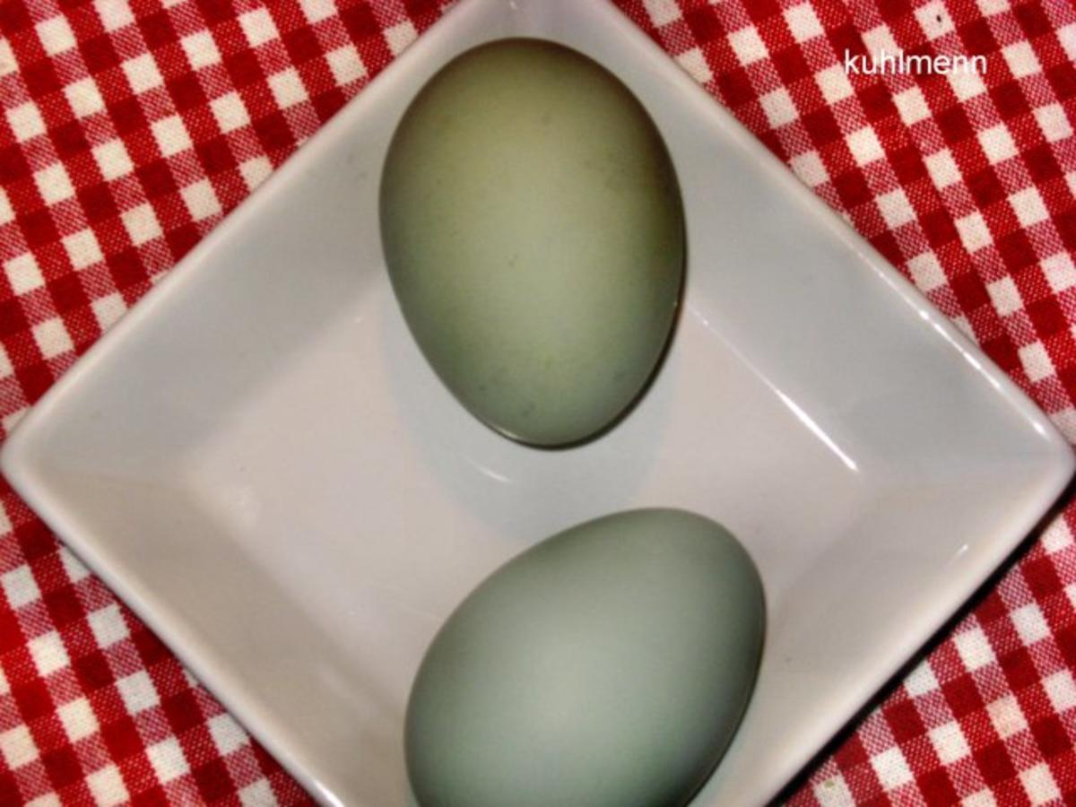 Omelett von grünschaligen  Eiern pikant - Rezept - Bild Nr. 2