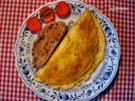 Omelett von grünschaligen  Eiern pikant - Rezept