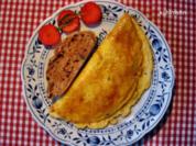 Omelett von grünschaligen  Eiern pikant - Rezept