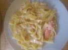 Nudeln mit Lachs und Sahne soße - Rezept