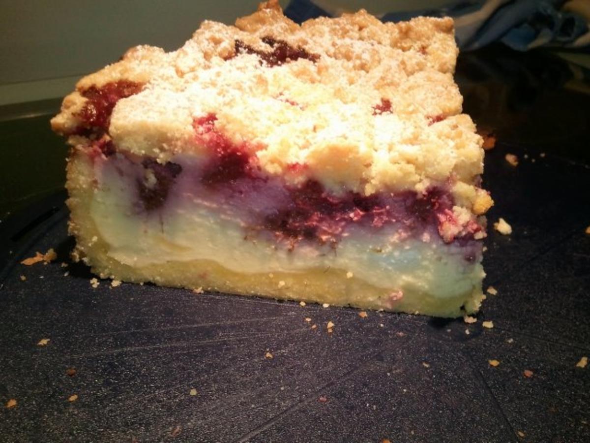 Bilder für Himbeer-Käse-Streuselkuchen - Rezept