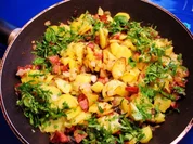 Drei Kartoffeln und ´ne Wurst ... - Rezept