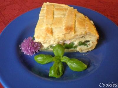 Torta di asparagi - Spargelkuchen mit Ricotta und Schinken - Rezept