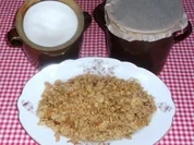 "Oma - Friede`s" selbstgemachtes Flomenschmalz, mit extra "Jreewen". (Rzpt. um 1840) - Rezept