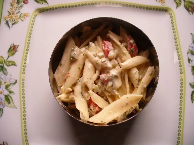 Fleischspieß auf Nudelsalat - Rezept - Bild Nr. 4