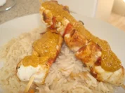 Rezept: Sate-Spieße vom Huhn mit Gewürzreis Sate-Spieße vom Huhn mit Gewürzreis - Rezept