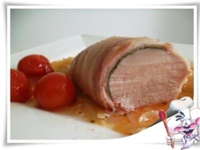 Rezept: Schweinefilet im Salbei-Speckmantel Schweinefilet im Salbei-Speckmantel - Rezept