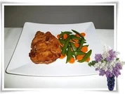 Nackenkotelett mit Kiwi mariniert. - Rezept