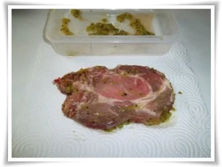 Nackenkotelett mit Kiwi mariniert. - Rezept - Bild Nr. 12