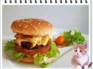 Hamburger mit Kraussalat und selbst hergestellter Mayonnaise. - Rezept