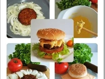 Hamburger mit Kraussalat und selbst hergestellter Mayonnaise. - Rezept - Bild Nr. 2