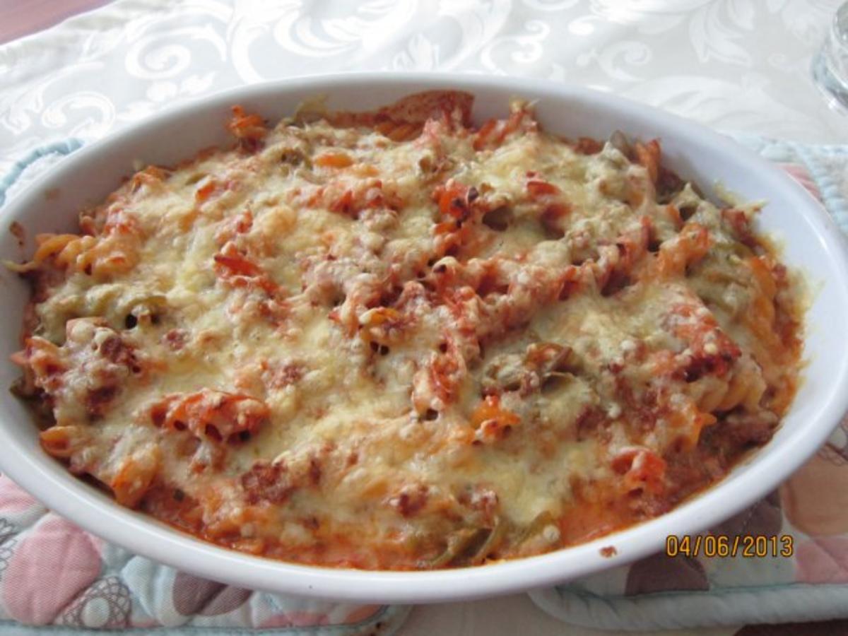 Nudel-Hackfleisch Gratin