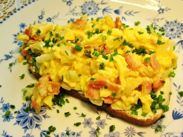 Rezept: Rührei mit Speck und Zwiebeln ... Bild Nr. 8 Rührei mit Speck und Zwiebeln ... - Rezept - Bild Nr. 8