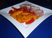 Filet im Schinkenmantel mit Paprikagemüse - Rezept