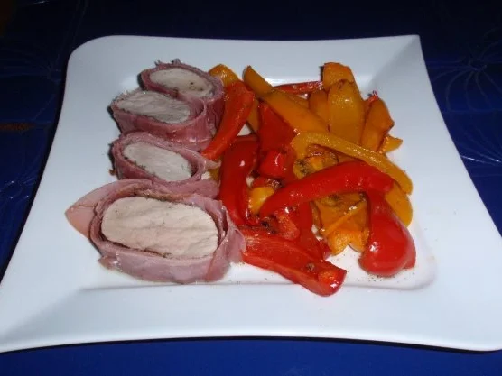 Filet im Schinkenmantel mit Paprikagemüse - Rezept - Bild Nr. 9