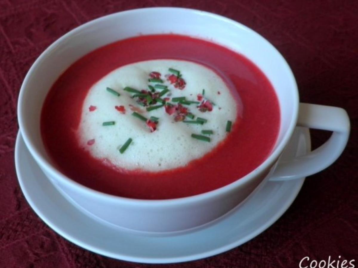 Rote Bete Cappuccino mit Wasabi Schaum - schnell &amp; einfach - von Cookies