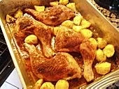 Rezept: Knoblauch - Hähnchenschenkel Knoblauch - Hähnchenschenkel - Rezept