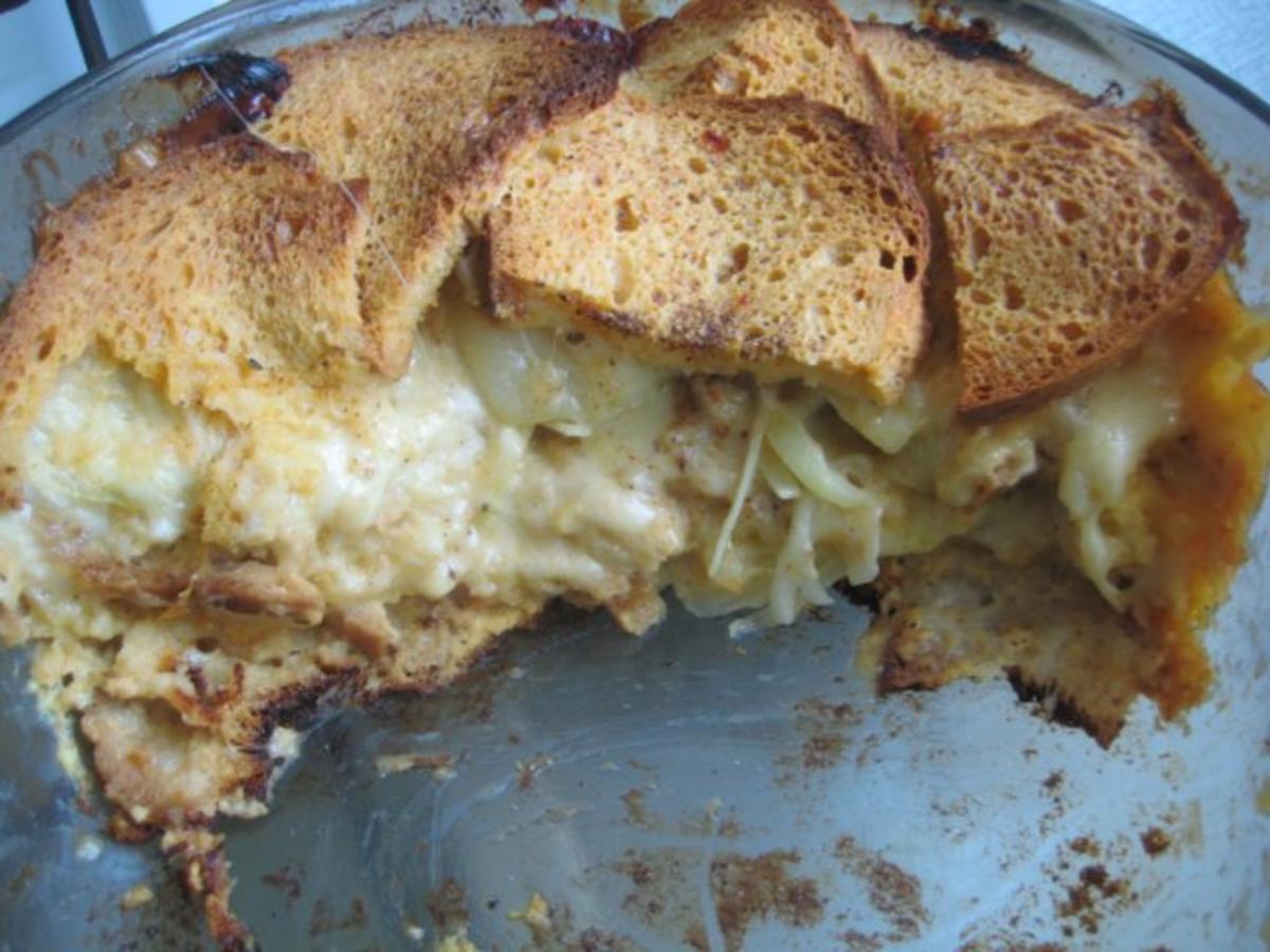 Brot Käse-Auflauf mit Birnen - Rezept - Bild Nr. 3