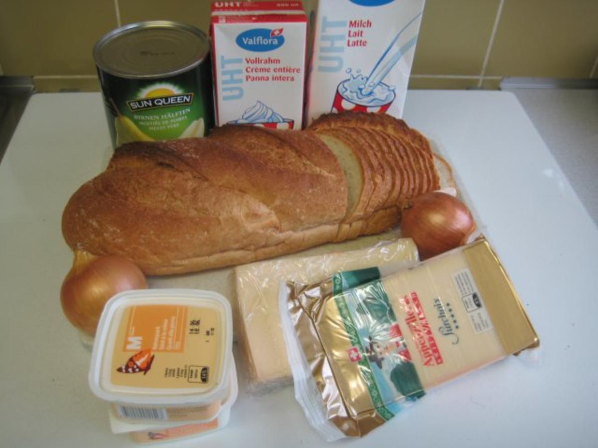 Brot Käse-Auflauf mit Birnen - Rezept - Bild Nr. 4
