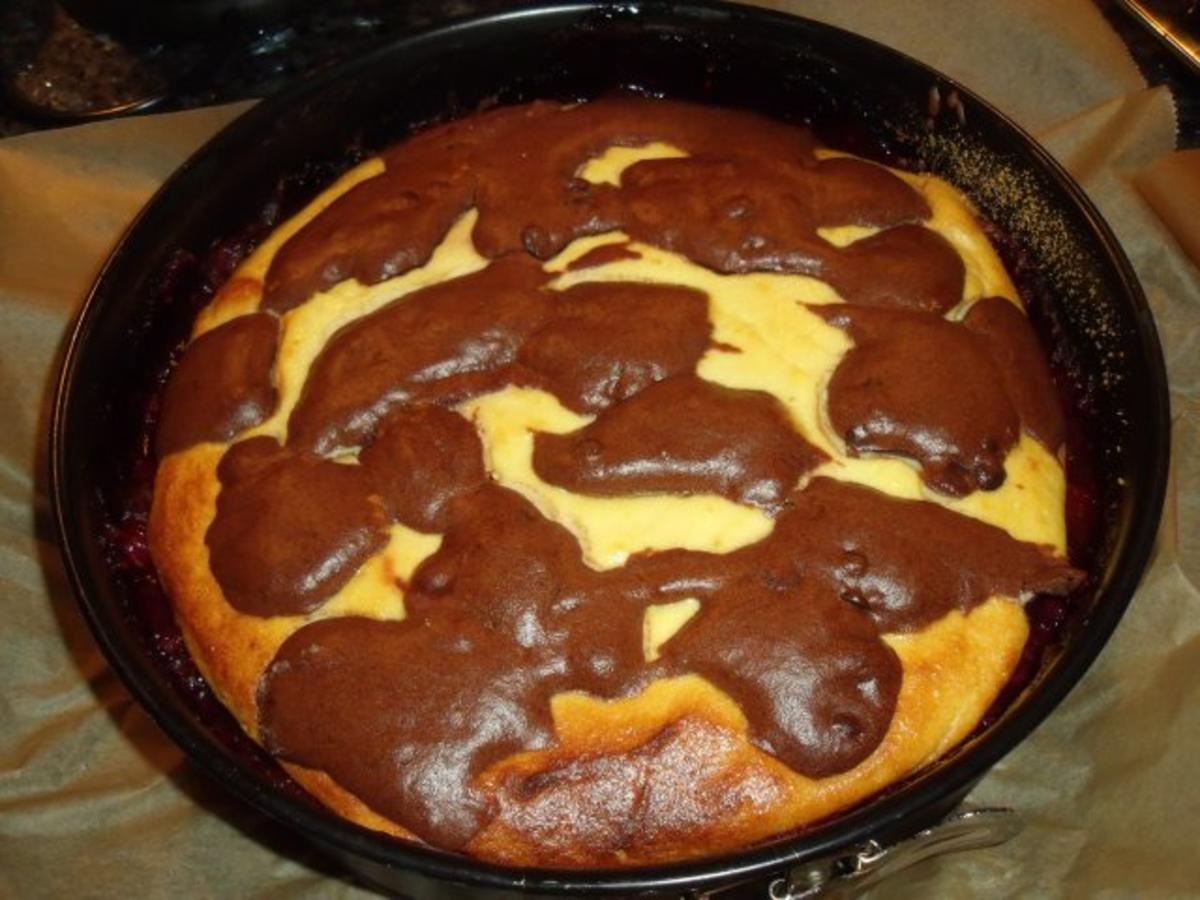 Schoko Käsekuchen mit roter Grütze - einfach - von Sri_Devi