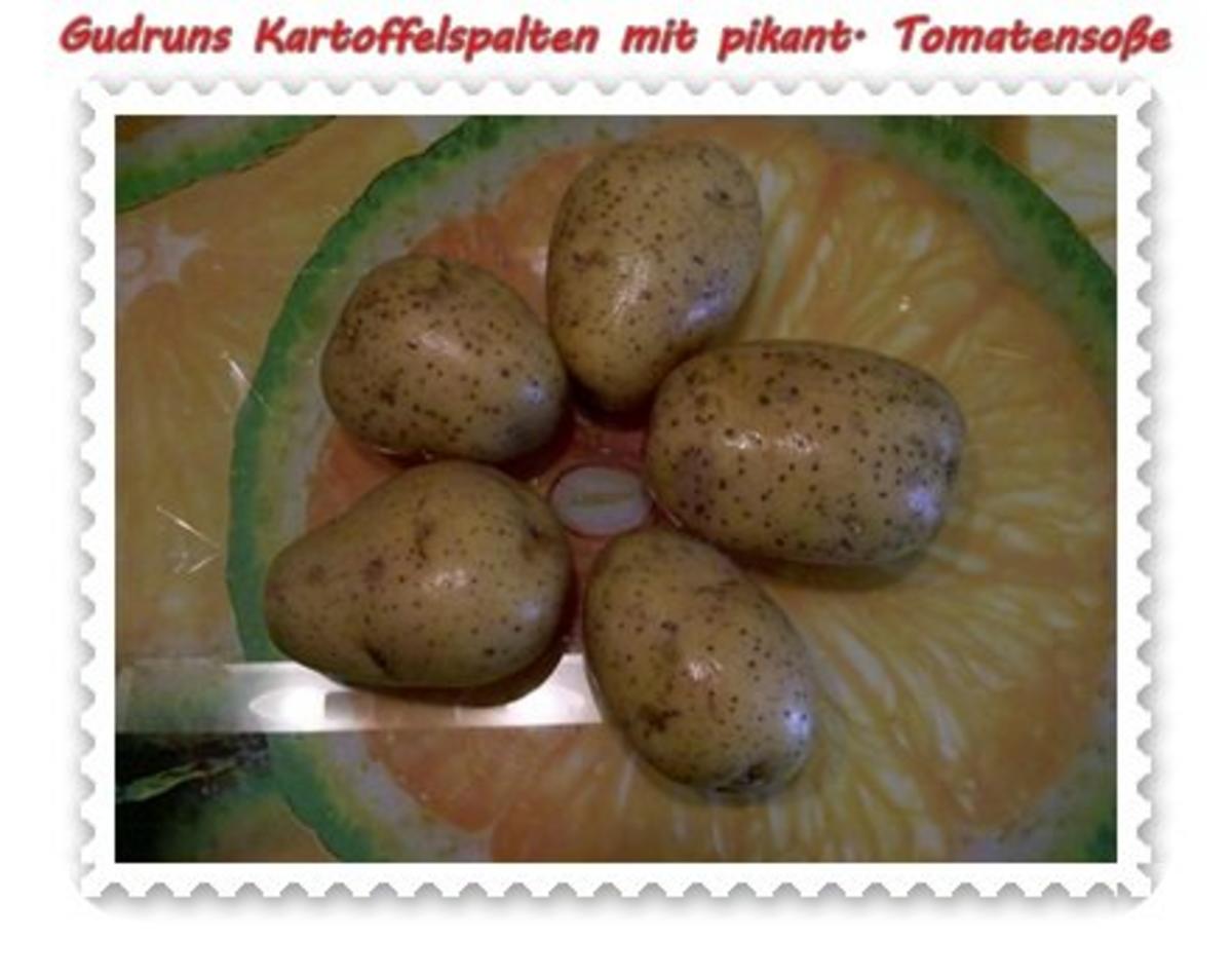 Kartoffeln: Kartoffelspalten mit pikanter Tomatensoße - Rezept - Bild Nr. 2