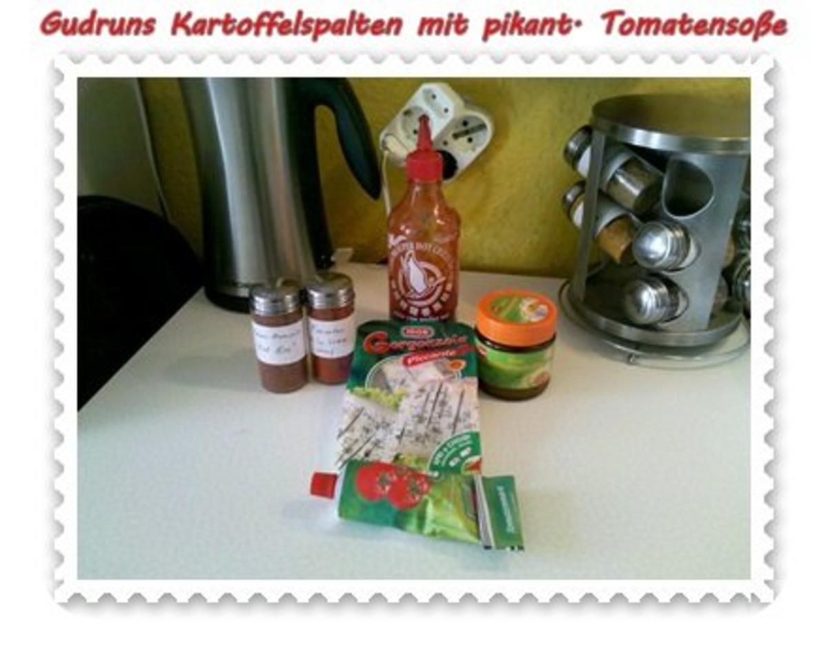 Kartoffeln: Kartoffelspalten mit pikanter Tomatensoße - Rezept - Bild Nr. 5