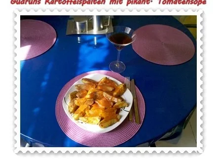Kartoffeln: Kartoffelspalten mit pikanter Tomatensoße - Rezept - Bild Nr. 9