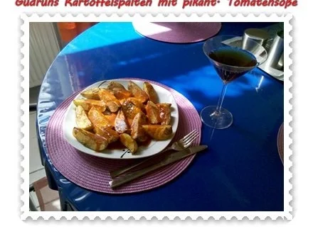 Kartoffeln: Kartoffelspalten mit pikanter Tomatensoße - Rezept - Bild Nr. 10