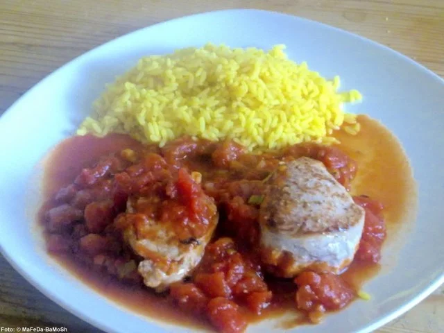 Rezept: Medaillons mit Curryreis Medaillons mit Curryreis - Rezept