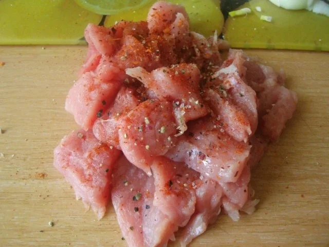 Rezept: Fleischspieße mit Kräuterchampignons und Gemüsereis Bild Nr. 7 Fleischspieße mit Kräuterchampignons und Gemüsereis - Rezept - Bild Nr. 7