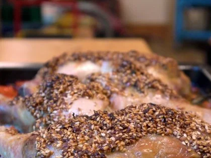 Sesamhuhn auf Gemüsebett - Rezept - Bild Nr. 10