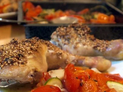 Sesamhuhn auf Gemüsebett - Rezept - Bild Nr. 11