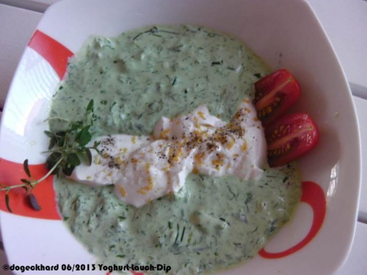 Dip: Joghurt-Lauch-Dip  "Lauch grün-weiß" - Rezept - Bild Nr. 5
