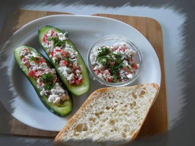 Gefüllte Frühstücksgurken - Rezept