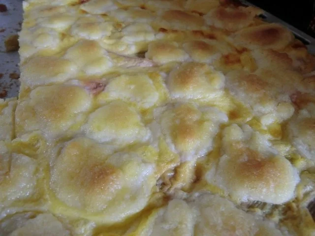 Rezept: Rhabarber- Pudding Schnitte vom Blech Bild Nr. 2 Rhabarber- Pudding Schnitte vom Blech - Rezept - Bild Nr. 2