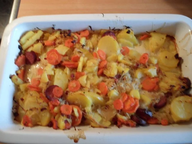 Rezept: Rustikaler Auflauf " Cabanossi " Rustikaler Auflauf " Cabanossi " - Rezept