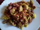 Rührei mit Leberkäse - Rezept
