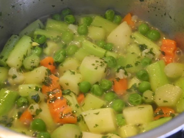 Rezept: Gemüsebeilage : Mischgemüse in Sahne Bild Nr. 2 Gemüsebeilage : Mischgemüse in Sahne - Rezept - Bild Nr. 2