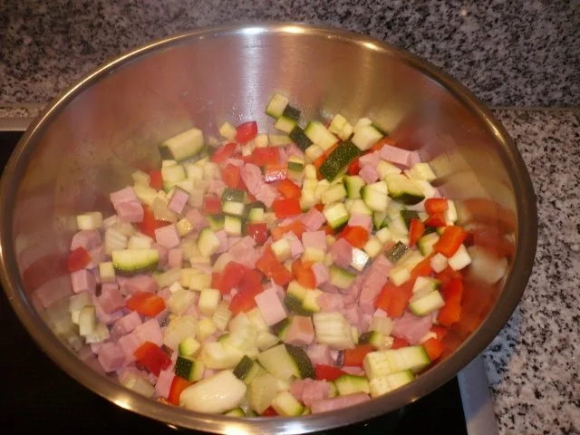 Rezept: Linguine mit Schinken-Gemüse-Schmand-Sauce Bild Nr. 4 Linguine mit Schinken-Gemüse-Schmand-Sauce - Rezept - Bild Nr. 4