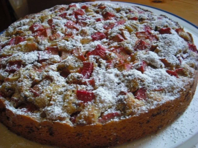 Rhabarber-Schoko-Mandelkuchen - Rezept - Bild Nr. 2
