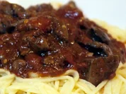 Spaghetti mit Geflügelleber-Sugo - Rezept