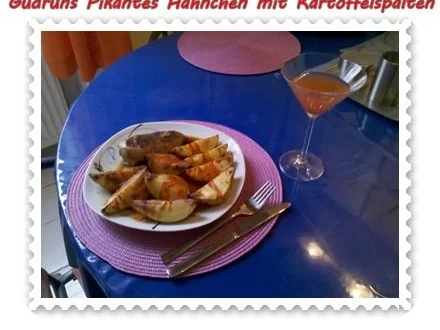 Geflügel: Pikantes Hähnchen mit Kartoffelspalten - Rezept - Bild Nr. 16