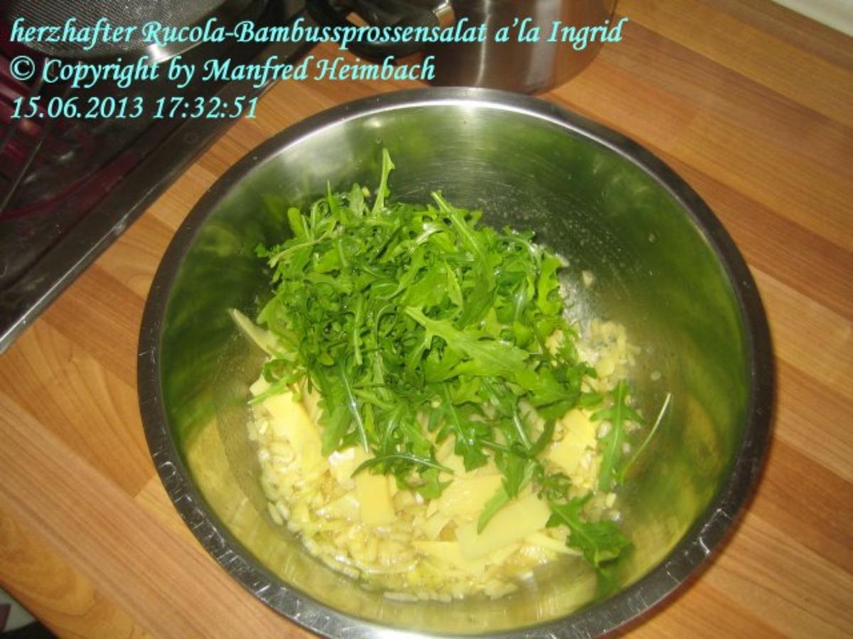 Salat – Rucola - Bambussprossensalat a’la Ingrid - Rezept - Bild Nr. 4