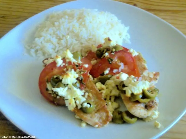 Putenbrust-Gratin mit Feta - Rezept