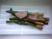 Kalbsbäckchen auf grünem Spargel - Rezept