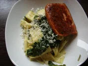 Bandnudeln mit Spinat - Rezept