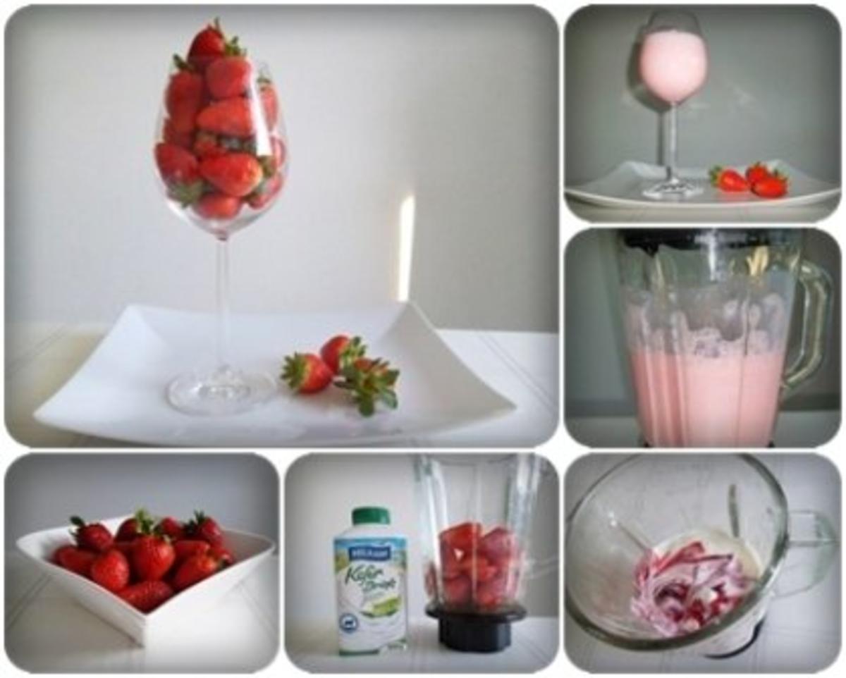 ❀ Erfrischender Milchshake mit frischen Erdbeeren ❀ - Rezept - Bild Nr. 8