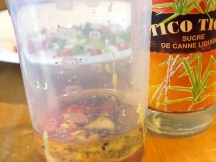 Rezept: Salat mit mariniertem Halloumi und scharfer Hähnchenbrust Bild Nr. 9 Salat mit mariniertem Halloumi und scharfer Hähnchenbrust - Rezept - Bild Nr. 9