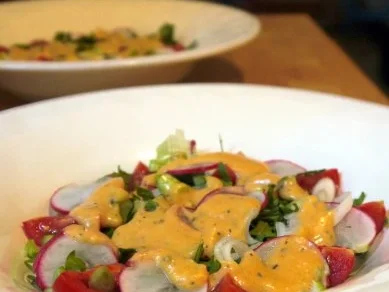 Rezept: Salat mit mariniertem Halloumi und scharfer Hähnchenbrust Bild Nr. 10 Salat mit mariniertem Halloumi und scharfer Hähnchenbrust - Rezept - Bild Nr. 10