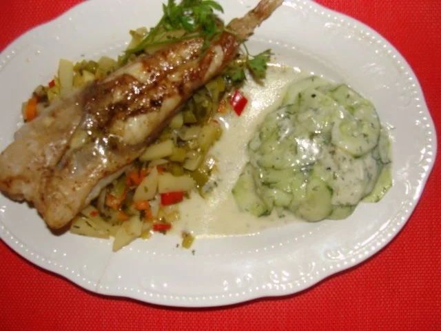 Fisch : Gegrilltes Seeteufelfilet. - Rezept